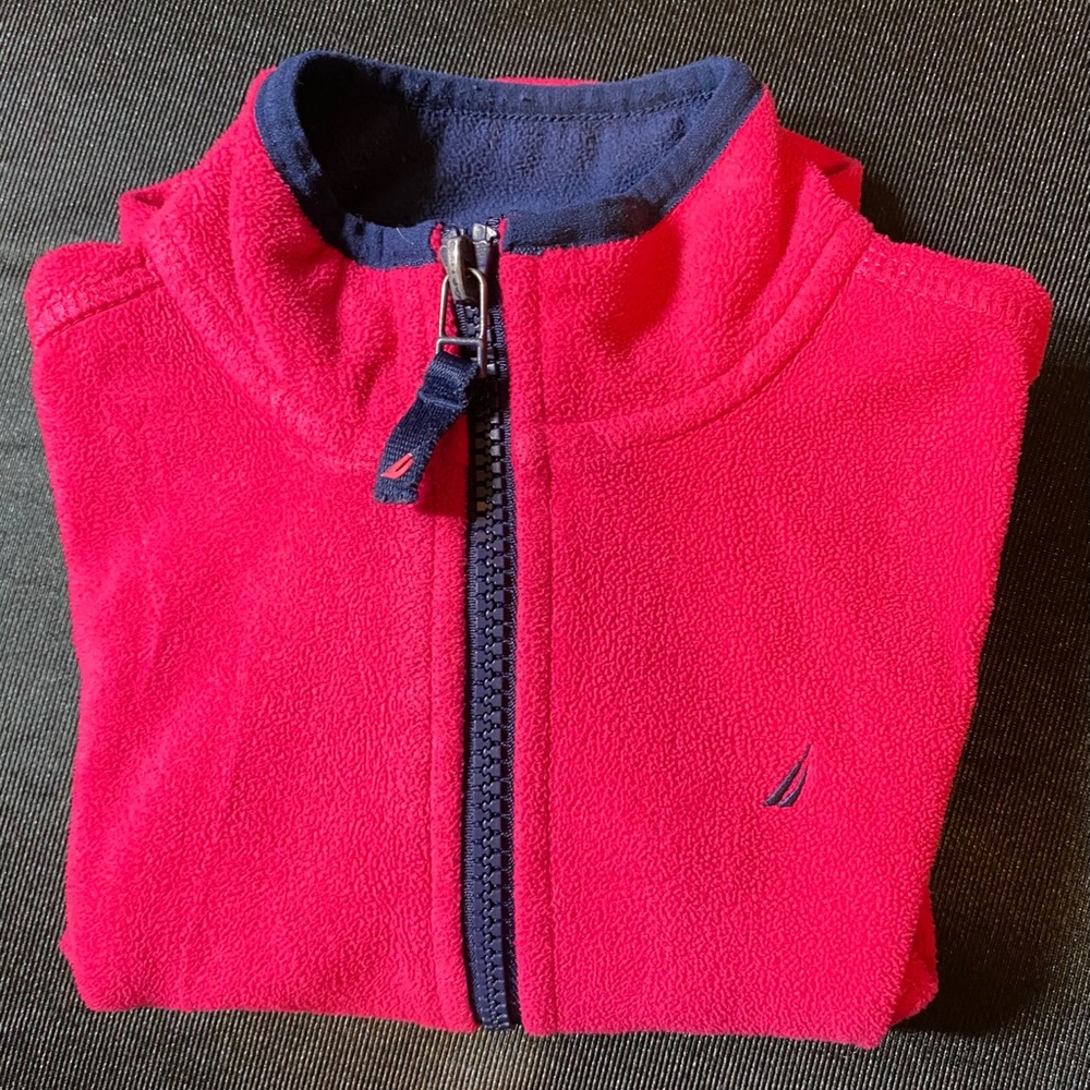 Pink and blue Nautica 2T pull over w/zipper